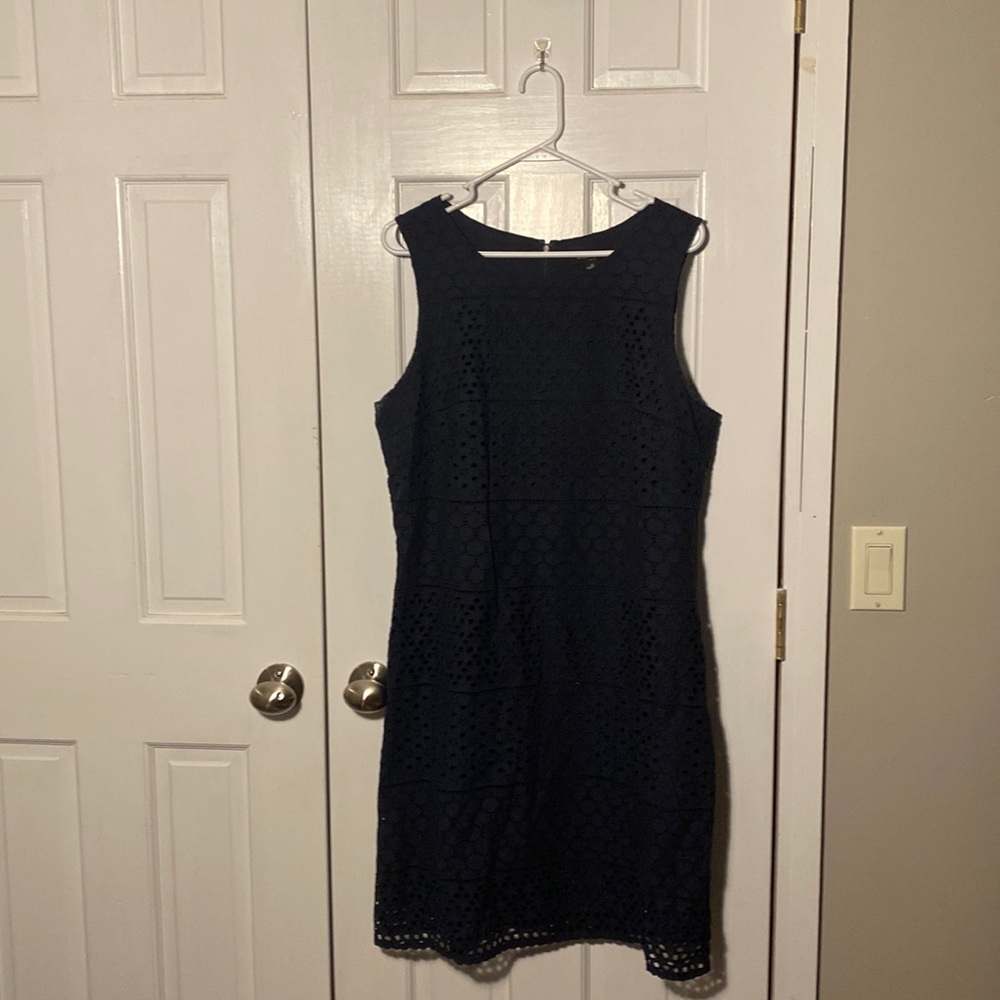Navy Sharagano summer dress
